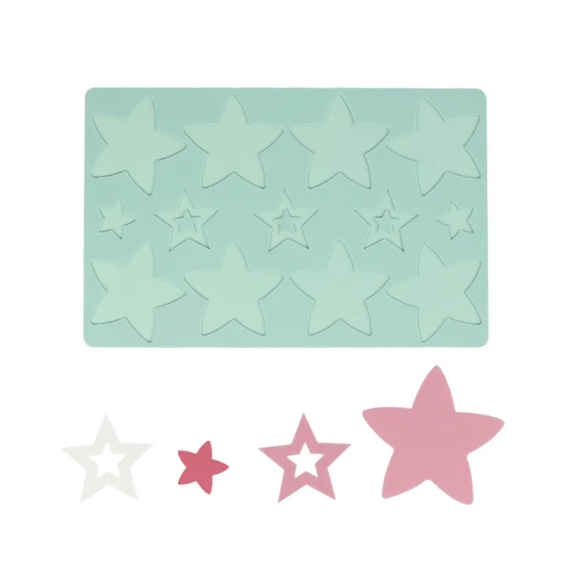 

Silicone Mold Heart and Star Decor Tool Chocolate Mould Mat Baking Chocolate Gumpaste Fondant Brim Fimo Clay Baking Accessories