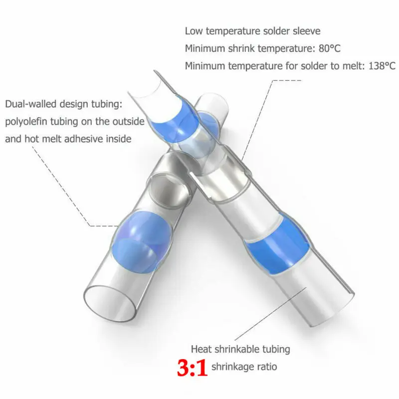 

3:1 Terminal 300pcs Welding Seal Wire Connectors Waterproof Accessories