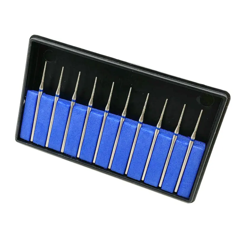 Алмазная пилка для ногтей 10 шт. игольчатый шлифовальный станок полировщик