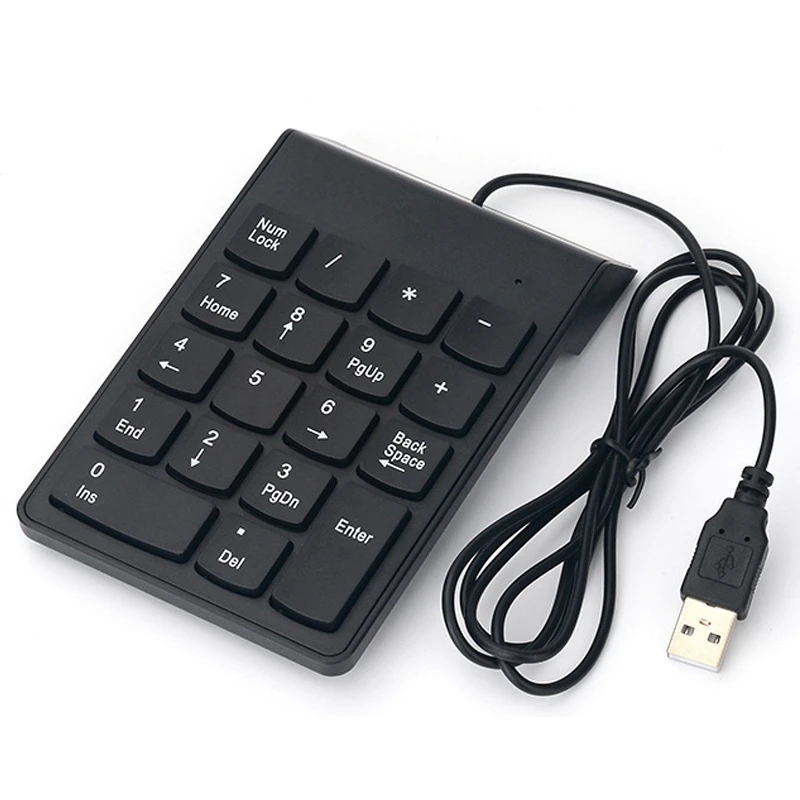 Миниатюрная Проводная Цифровая клавиатура USB кабельная калькулятор с 18