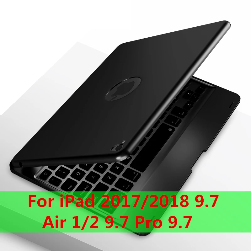 F19B-black Откидная клавиатура для Apple iPad mini 5 7,9 чехол Bluetooth клавиатура чехол для iPad 9,7 Air 2 9,7 чехол клавиатура - Цвет: F19B-black