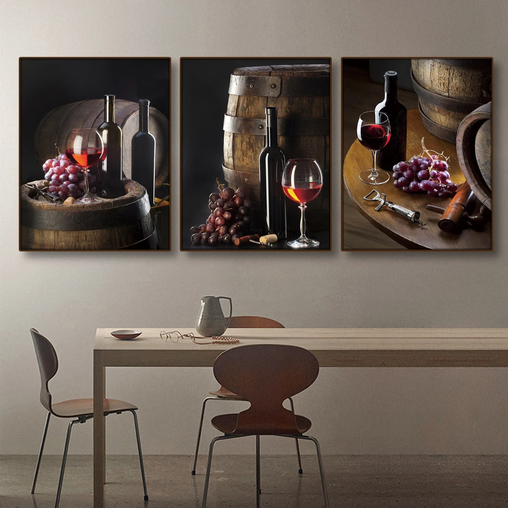 

Kitchen Bar Home Decor Canvas Poster Still Life Painting Nordic Wall Art Prints Pictures For Living Room Dining Room Decoration(