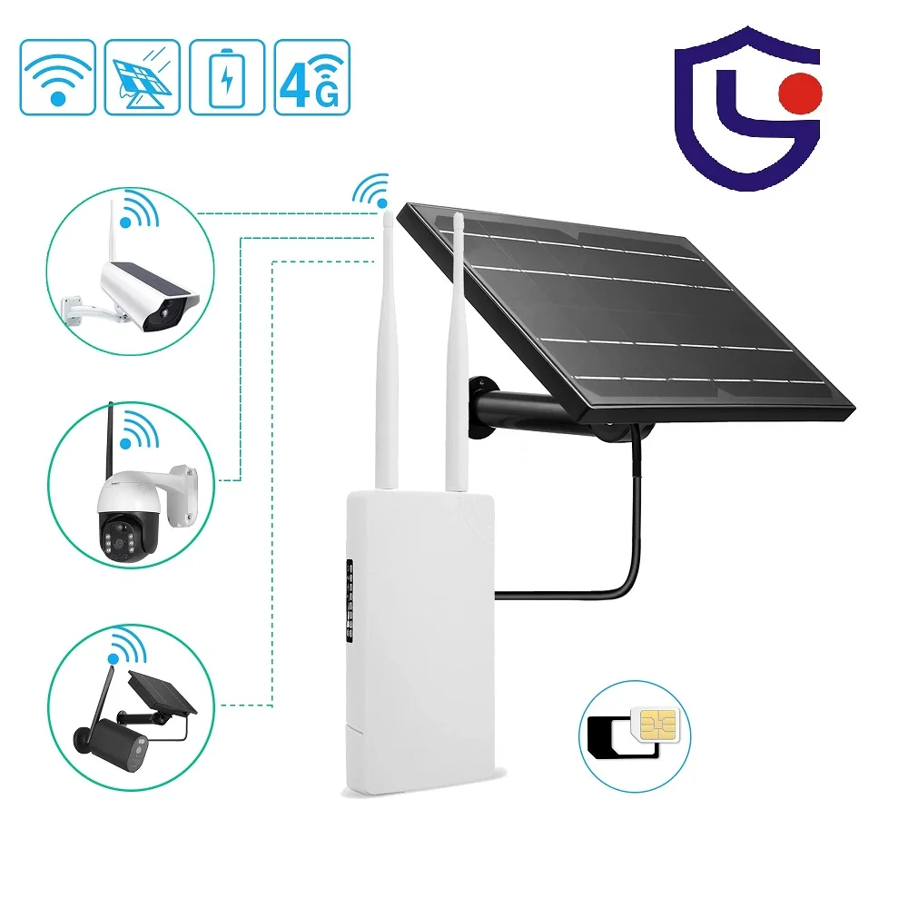 Уличный роутер с питанием от солнечной панели 4G LTE комплект роутера CPE CAT4 2 Wi-Fi