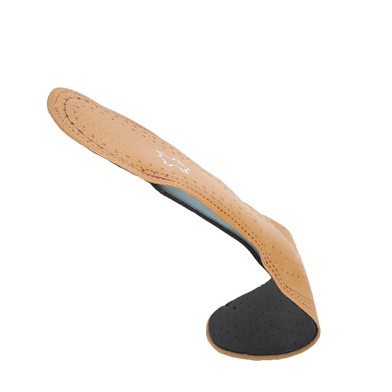 Стельки из натуральной кожи с поддержкой свода стопы дышащие удобные вставки для