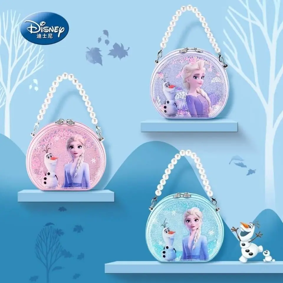 

2021 Disney ice snow 2 Aisha children's sweet bag quicksand flash star messenger bag cute fashion bag girl children's bag