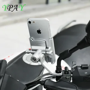 smoyng aluminium bicycle motorcycle phone holder stand bike handlebar mirror support mount moto phone braket for iphone 8p x 11 free global shipping