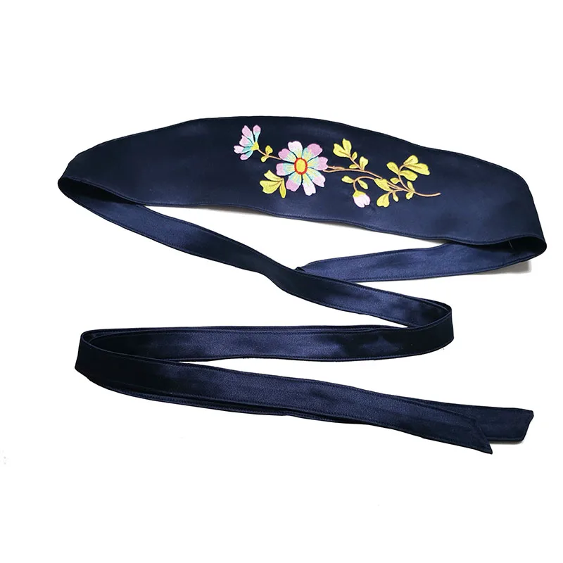 Belted women's cloth wide embroidered embroidered double-circle bow strap retro folk style dress shirt waist seal