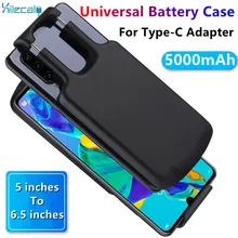 Universal Adjustable 5.0-6.5 inch Type-C Battery Charger Case For Huawei Oppo Samsung Vivo Oneplus Sony Google Xiaomi Power Bank
