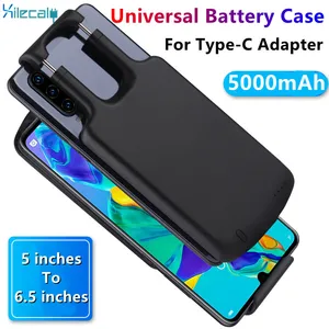 universal adjustable 5 0 6 5 inch type c battery charger case for huawei oppo samsung vivo oneplus sony google xiaomi power bank free global shipping