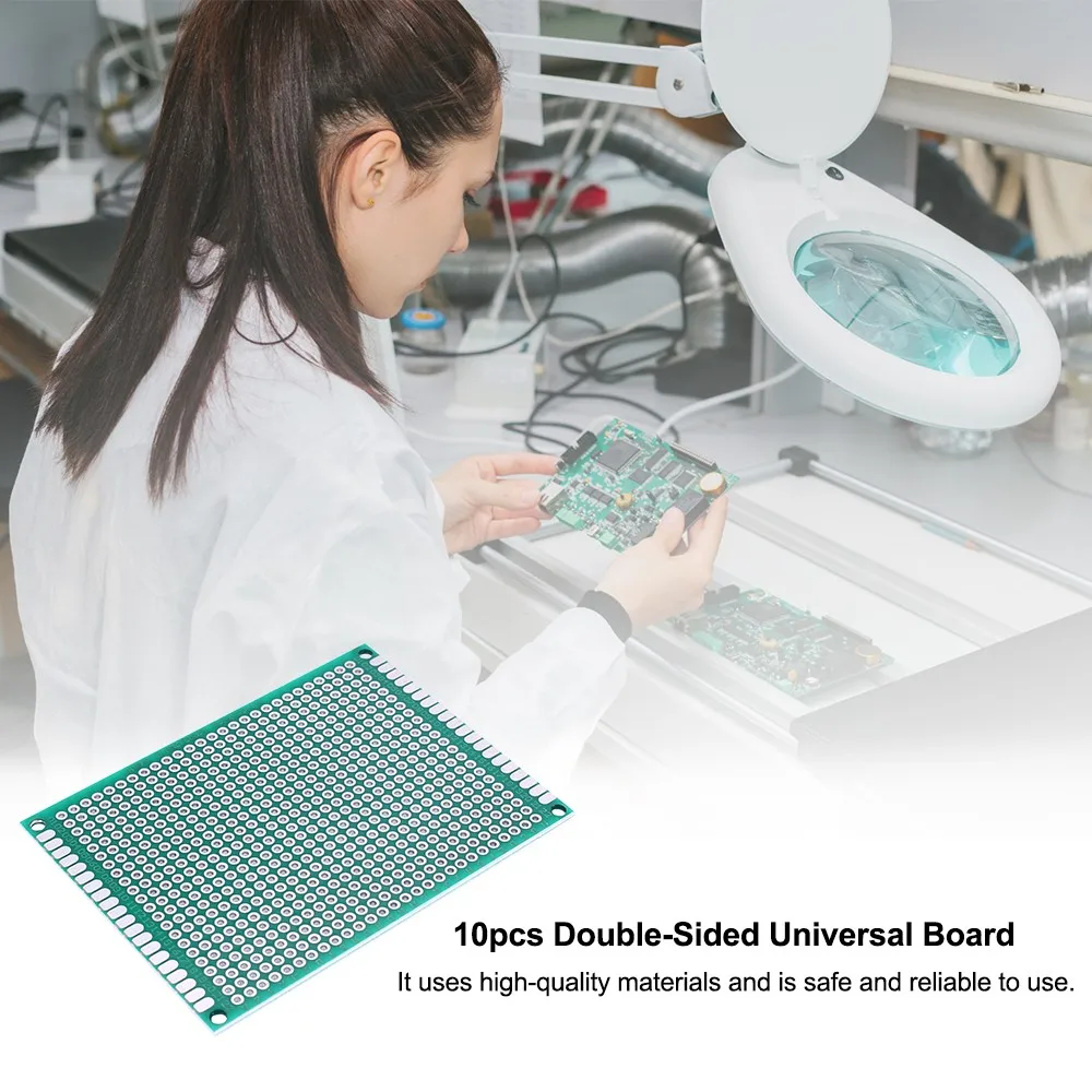 

10Pcs 7x9cm Double Side Copper Prototype PCB Universal Board Fiberglass Board Stripboard DIY Experimental Test