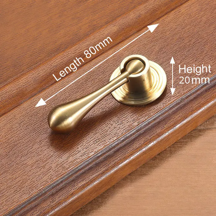 Handle-T1100 KAK медные латунные ручки шкафа для двери кухонного шкафа ручки для выдвижных ящиков Европейское винтажное Золотое оборудование для обработки мебели - Цвет: Handle-T1100
