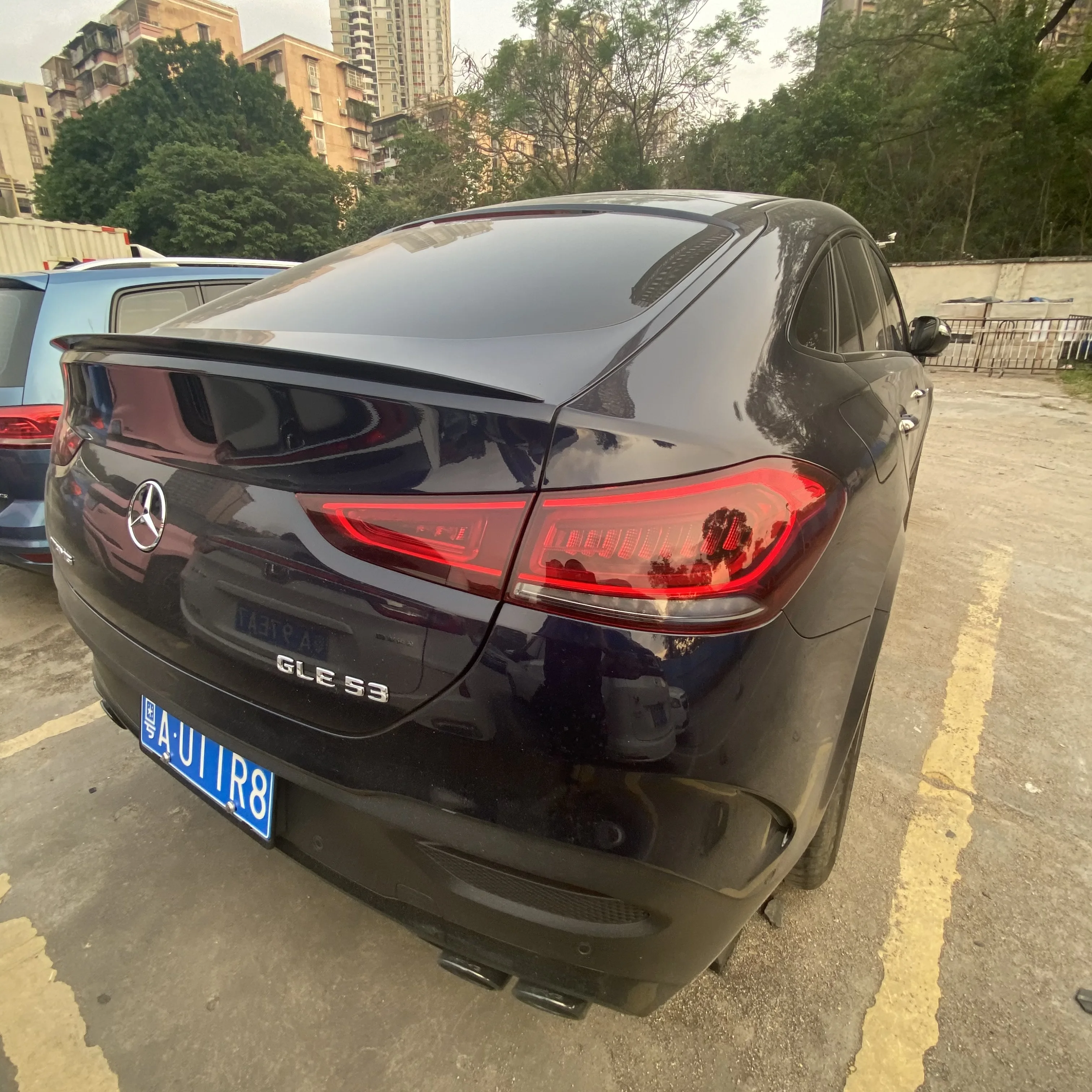 

UBUYUWANT For Mercedes GLE Coupe C53 2020 2021 ABS Spoiler Car Tail Trunk Spoiler Rear Wing Tail Wing Decoration For GLE COUPE