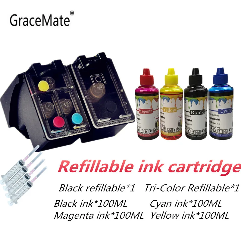 Сменный картридж для принтера HP 121 XL Deskjet D2563 F4283 F2423 F2483 F2493 F4213 F4275|ink cartridge|refillable ink