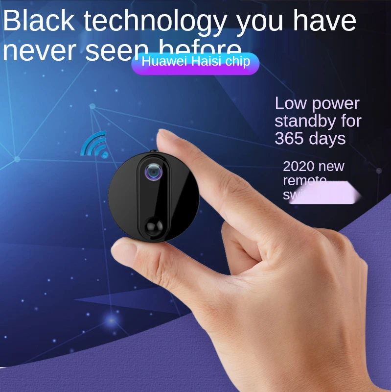 

Mini R6 4K WiFi HD Security Camera Night Vision Ultra Clear Smart Motion Detection 170Degree Wide Angle 4G Remote Voice Intercom