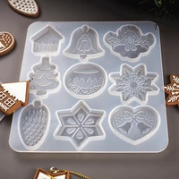 christmas ornament silicone mold christmas pendant decoration epoxy resin craft supplies soft mold for uv resin art supplies
