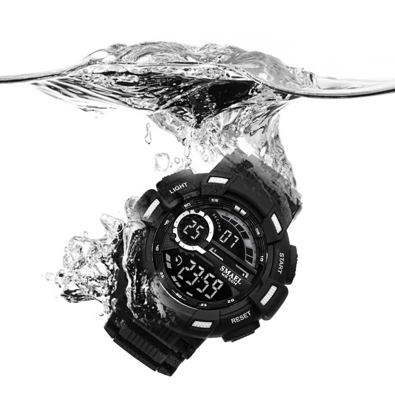Часы наручные SMAEL мужские спортивные камуфляжные водостойкие до 50 м | Мужские