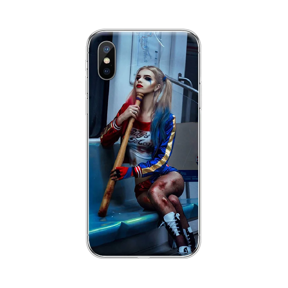 Harley Quinn DC отряд самоубийц чехол для телефона с рисунком iphone 4 4s 5 5S SE 5C 6 6S 7 8 plus X XS XR 11