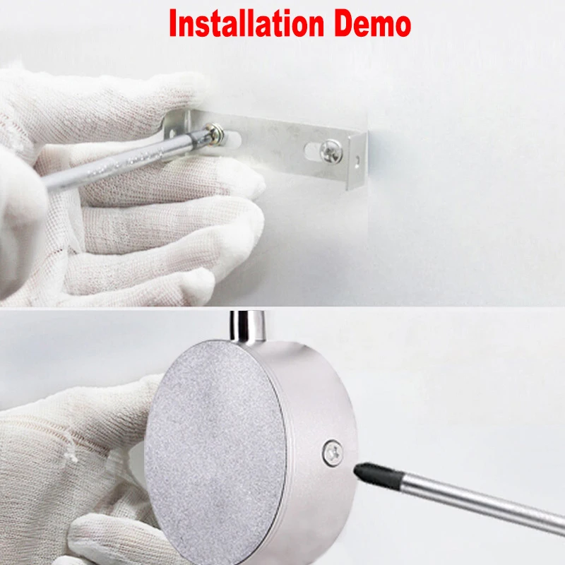 Светодиодный настенный светильник в серебряном корпусе гибкая прикроватная