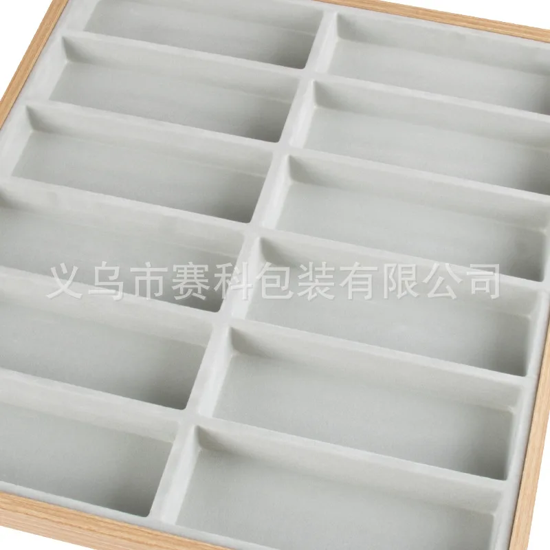 Storage Glasses Rack Sunglasses Dispaly Tray 12 Grid Velvet Display Case Storage Organizer Box Store Window