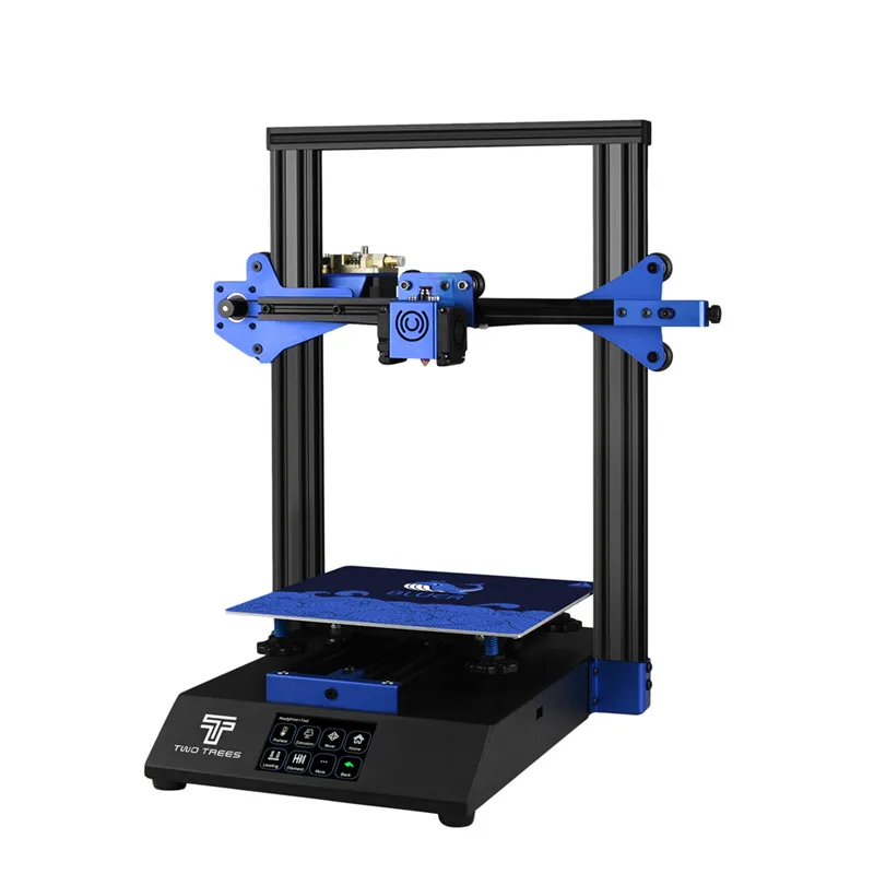 Bluer Два дерева 3d принтер Bluer автоматическое выравнивание полностью металлический 3d принтер Drucker большой размер печати DIY наборы Горячая кровать - Цвет: Bluer
