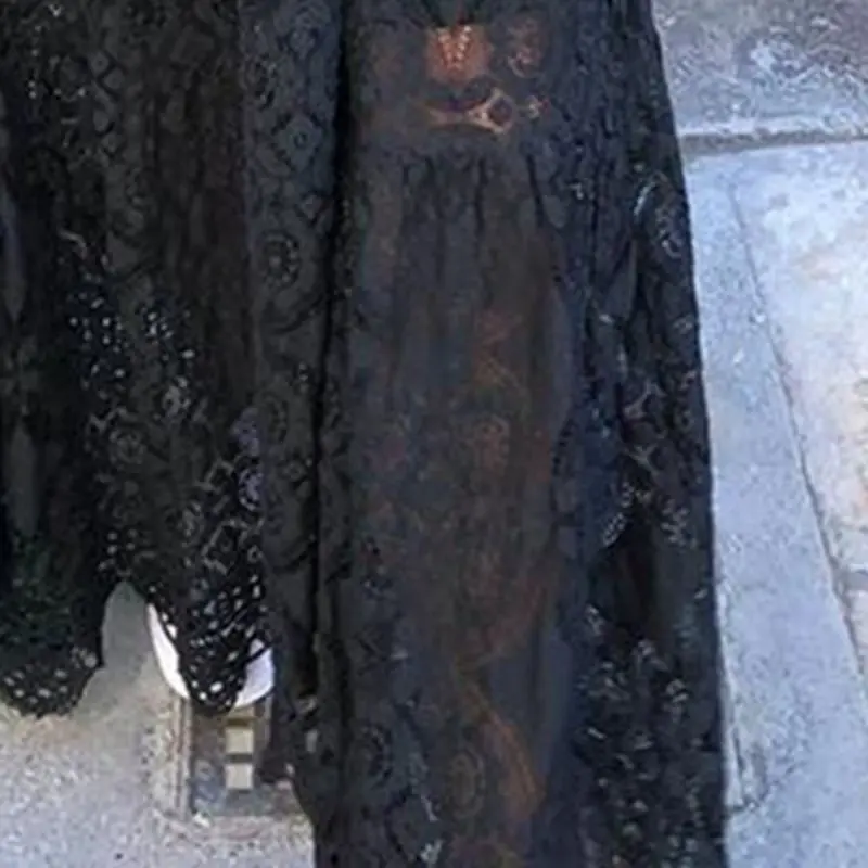 2019 осеннее Женское Платье макси с рукавами-фонариками пуловер корейское