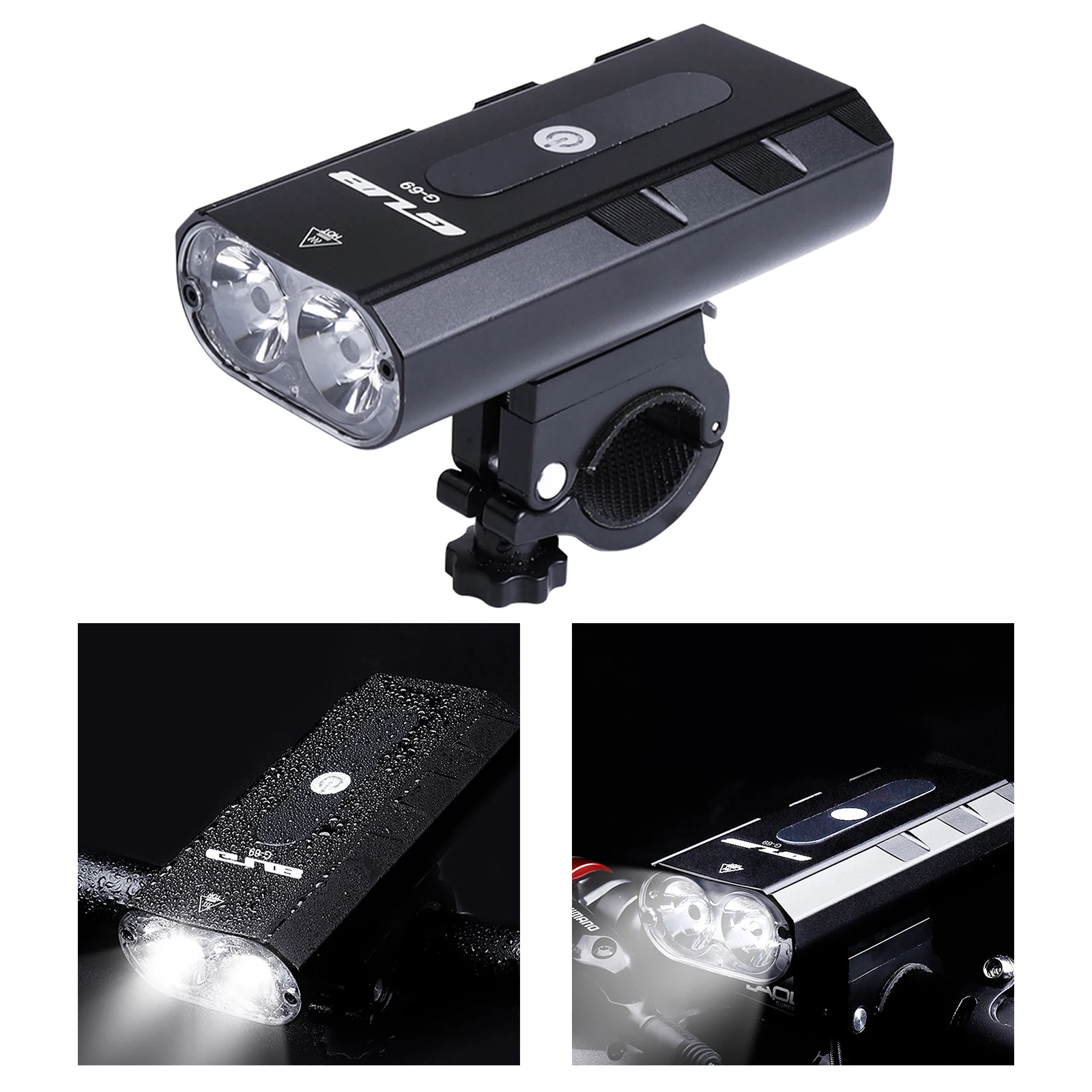 

Велосипедный головной светильник, светодиодный передний фонарь с зарядкой от USB для горных и дорожных велосипедов, обеспечение безопасност...