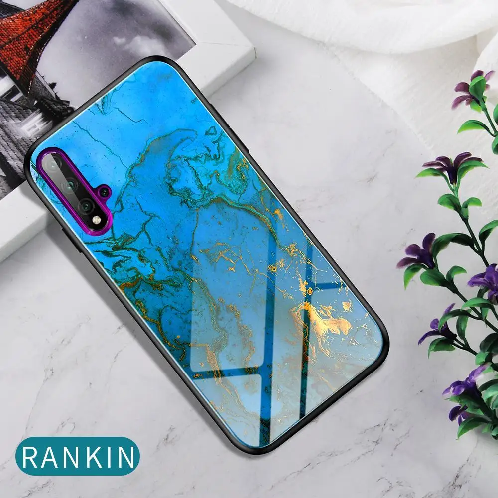 Роскошный градиентный мрамор закаленное стекло крышка для Vivo Y7S iQOO NEO Z5X Z1 Pro X27 Pro V15 S1 Pro ударопрочный жесткий чехол Fundas
