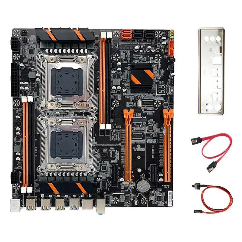NEW-X79 материнская плата с двумя слотами ЦП LGA2011 основная USB3.0 PCI-E 3 0 16X NVME M.2 SSD