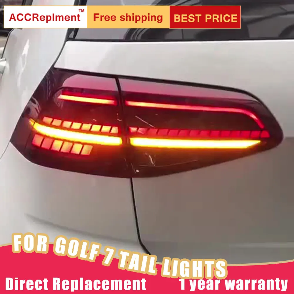 New LED Taillights Assembly For VW Golf 7 2014-2019 Rear Lamp Brake Reverse Light Back Up DRL Car Tail lights | Автомобили и