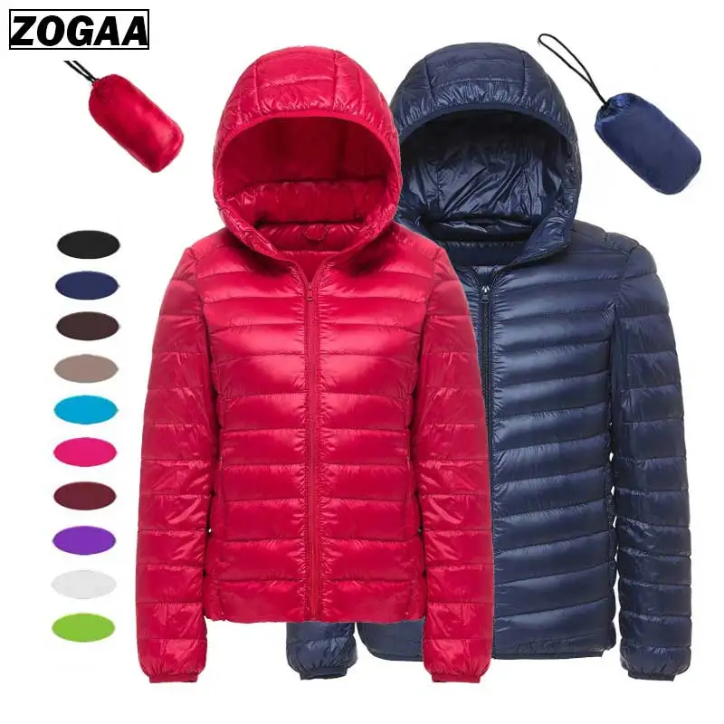 ZOGAA 2019 Women Autumn Winter Jackets Hooded Coat Female Fashion Thin Light Jacket Womens Padded Cotton Parkas Casual Basic | Женская