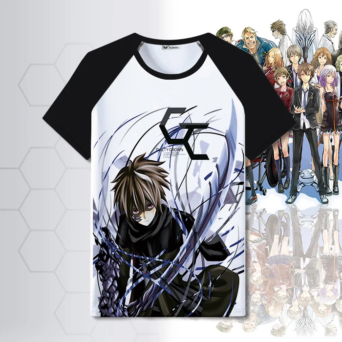 Guilty футболка с короной Cos одежда Shu Ouma бабочка Qimei 2D мир аниме периферийное