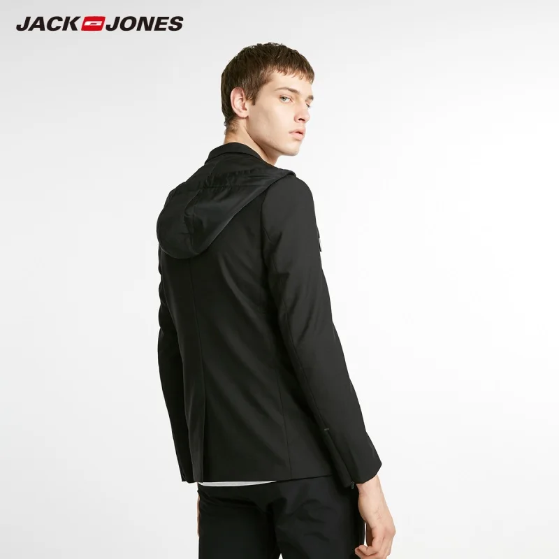 JackJones Мужской приталенный модный шерстяной Повседневный Блейзер Мужская одежда