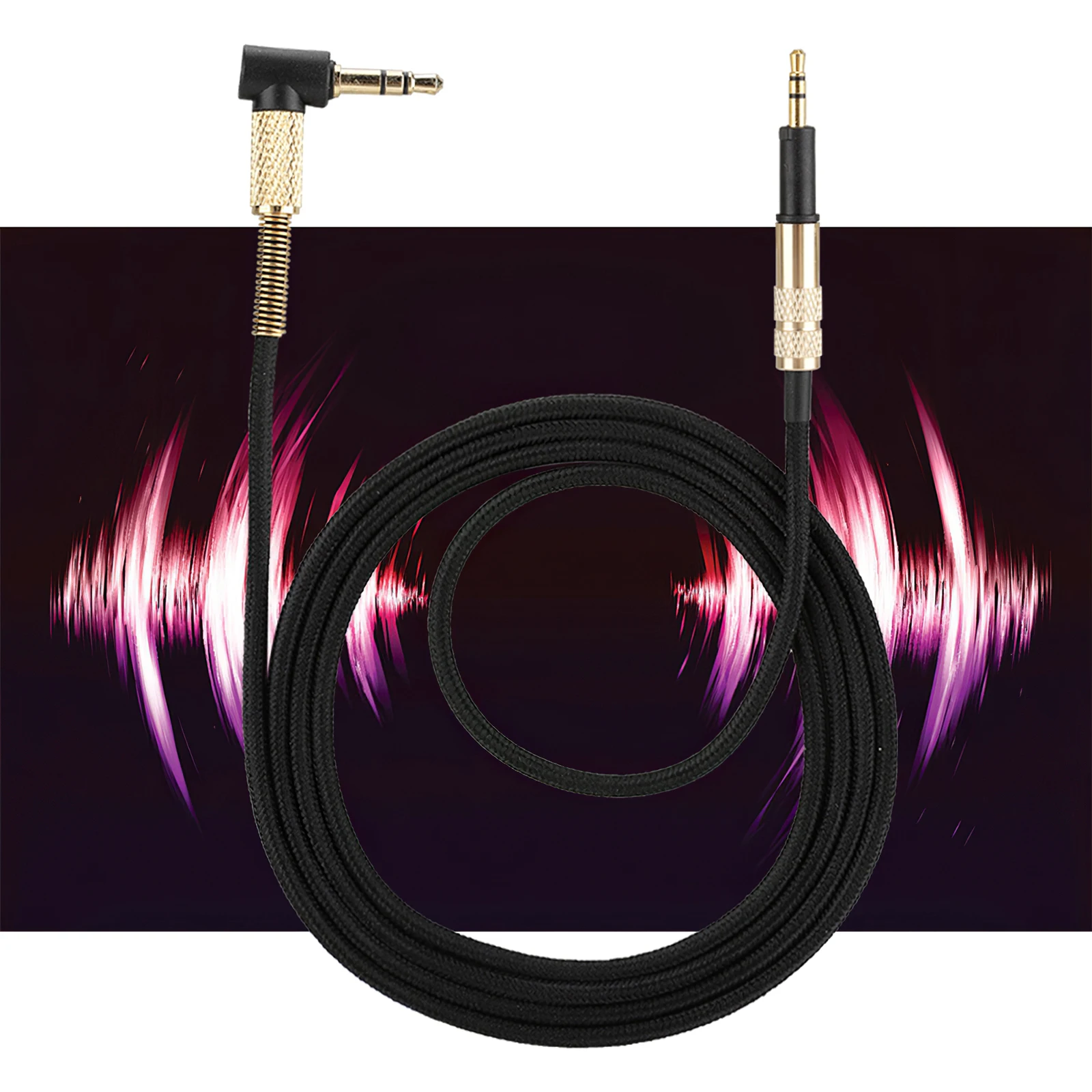 Braided Wire Earphone 3.5mm Gold Plug High Compatibility Adjustable Headphone Cable For AKG K450 K451 K452 K480 Q460 | Электроника