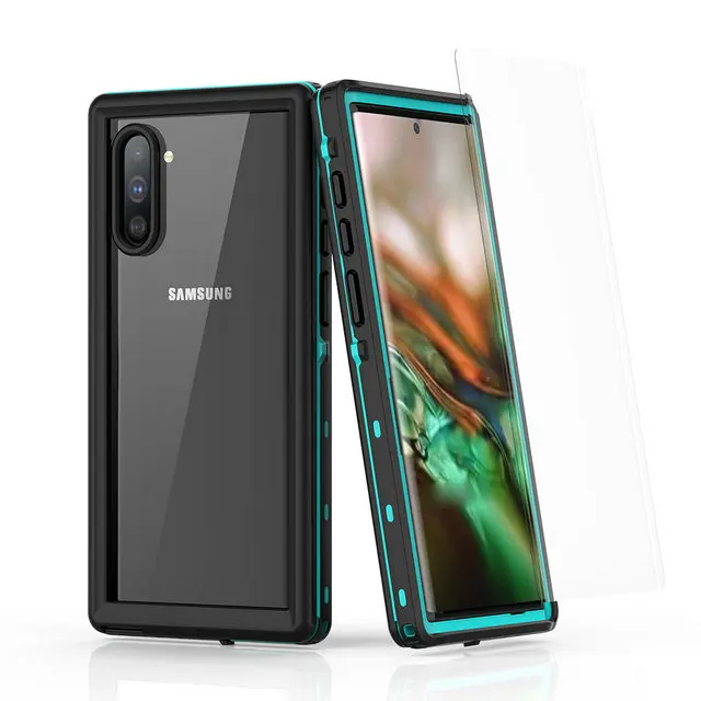 Blue A IP68 Note10+ Водонепроницаемый чехол для samsung Note 10 чехол samsung Galaxy Note 10 Plus водонепроницаемая крышка 360 Защита Note10 5G - Цвет: Blue A