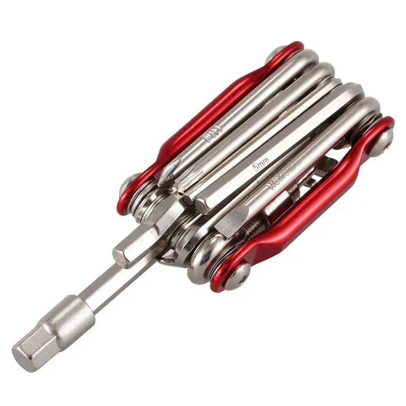 11 в 1 Мини Набор инструментов для ремонта велосипеда отвертка + торцевой ключ