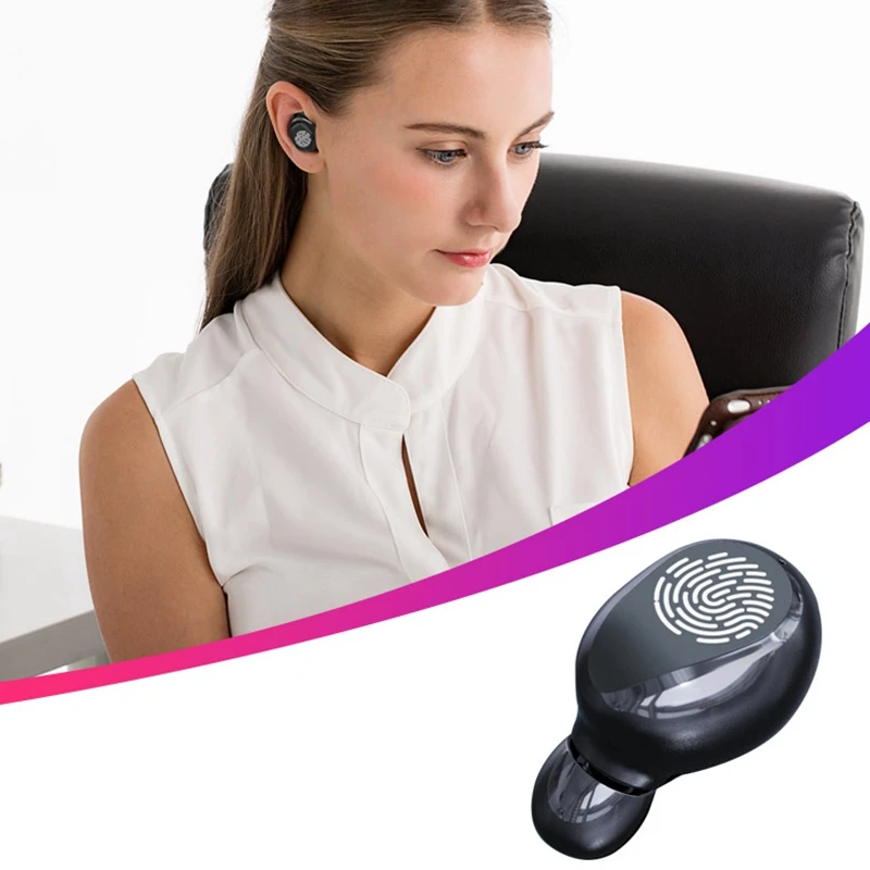 F9 беспроводные наушники TWS Bluetooth 5.0IPX7 водонепроницаемые контактные для спорта и