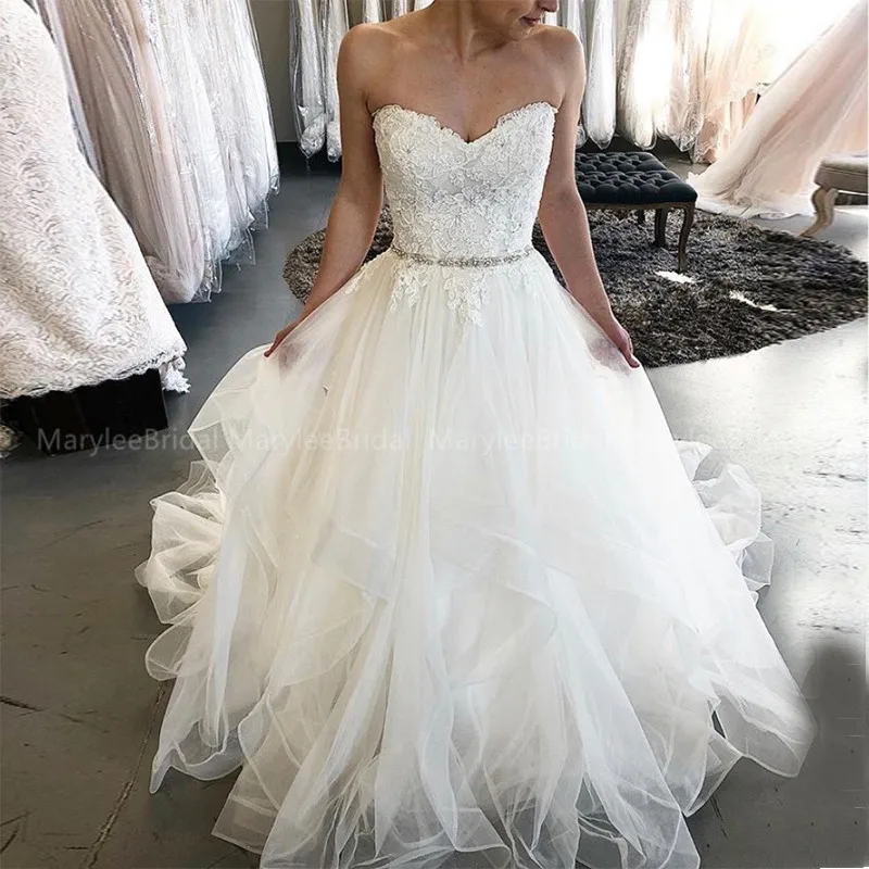 Vestidos de novia, бальное платье принцессы, милые свадебные платья, аппликации из бисера, свадебные платья, vestido de casamento, новинка
