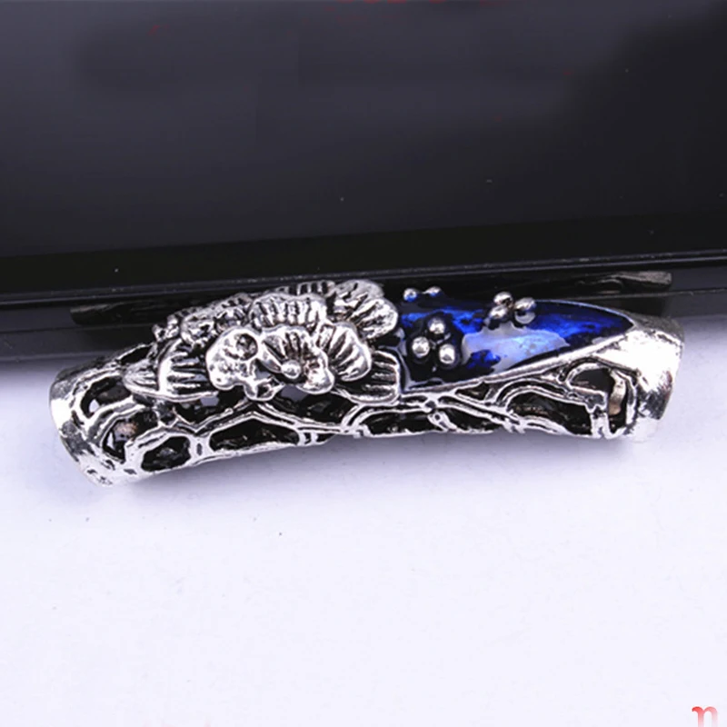 5 шт. тибетский серебряный дракон полые волосы плетение из бисера Dread дредлок