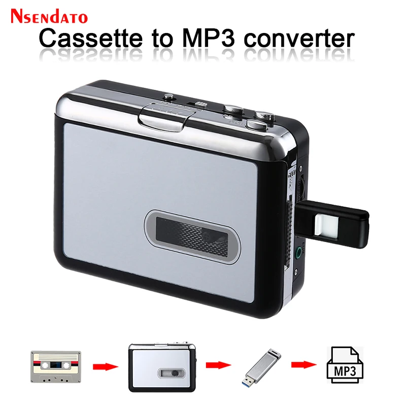 USB-кассета Ezcap231 для записи музыки, аудио-плеер в MP3, конвертер, USB-кассета, видеорегистратор на USB флеш-накопитель, без ПК - изображение