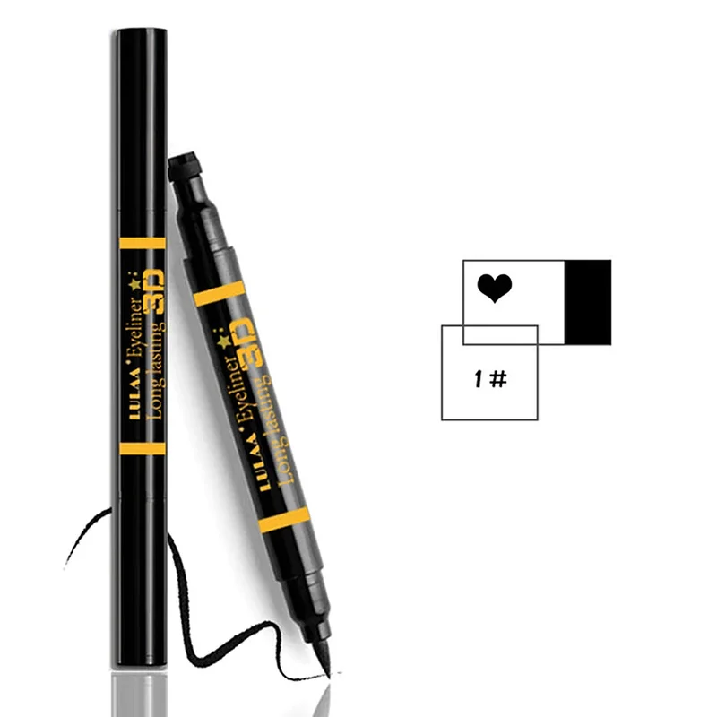 Горячая подводка для глаз кошачий Макияж инструмент двойная головка Водостойкая