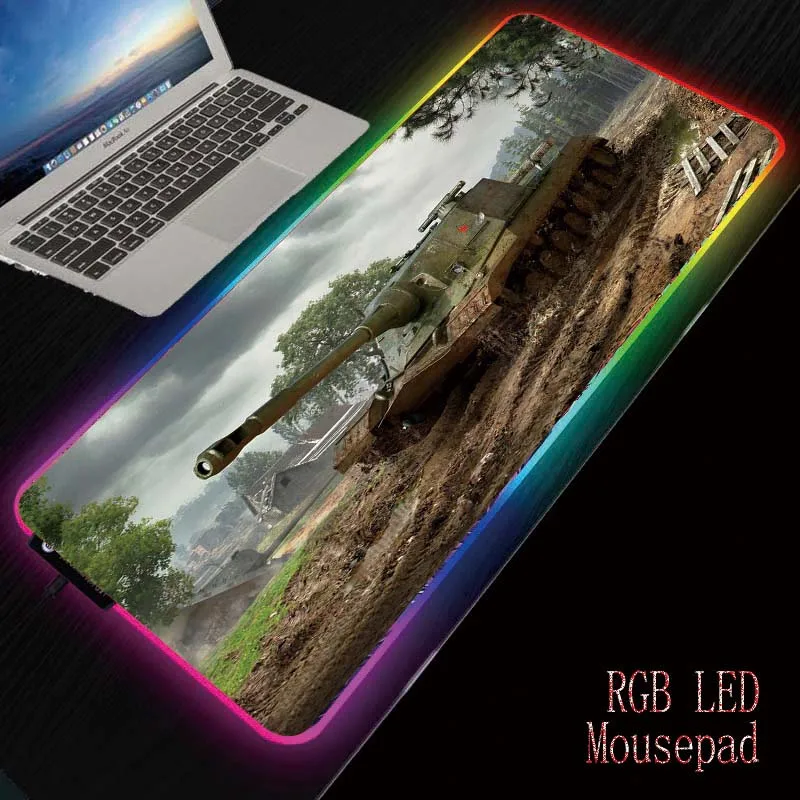 Игровой коврик для мыши XGZ World of Tanks RGB большой USB компьютерной светодиодный со