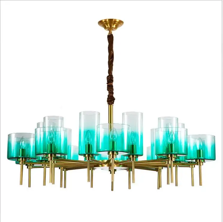 Полностью медный пост современный светильник роскошная люстра простое