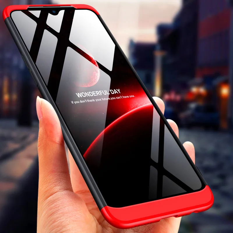 Oppo Realme C2 RMX1941 чехол RealmeC2 360 градусов полное покрытие защищенный Матовый Жесткий чехол для Oppo Real Me C2 Чехол со стеклянной пленкой