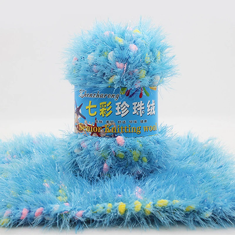 1 мяч = 50 г меховая пряжа мотка Высокое качество мягкий коралловый яркий флисовый