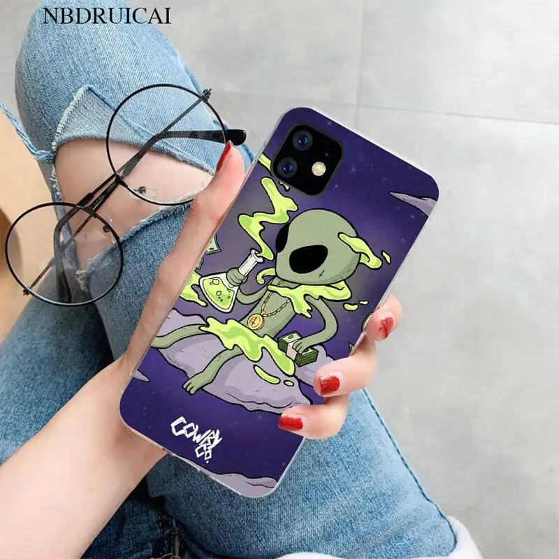 Милый чехол PENGHUWAN для телефона с инопланетянином НЛО iPhone 11 pro XS MAX 8 7 6 6S Plus X 5S SE XR |