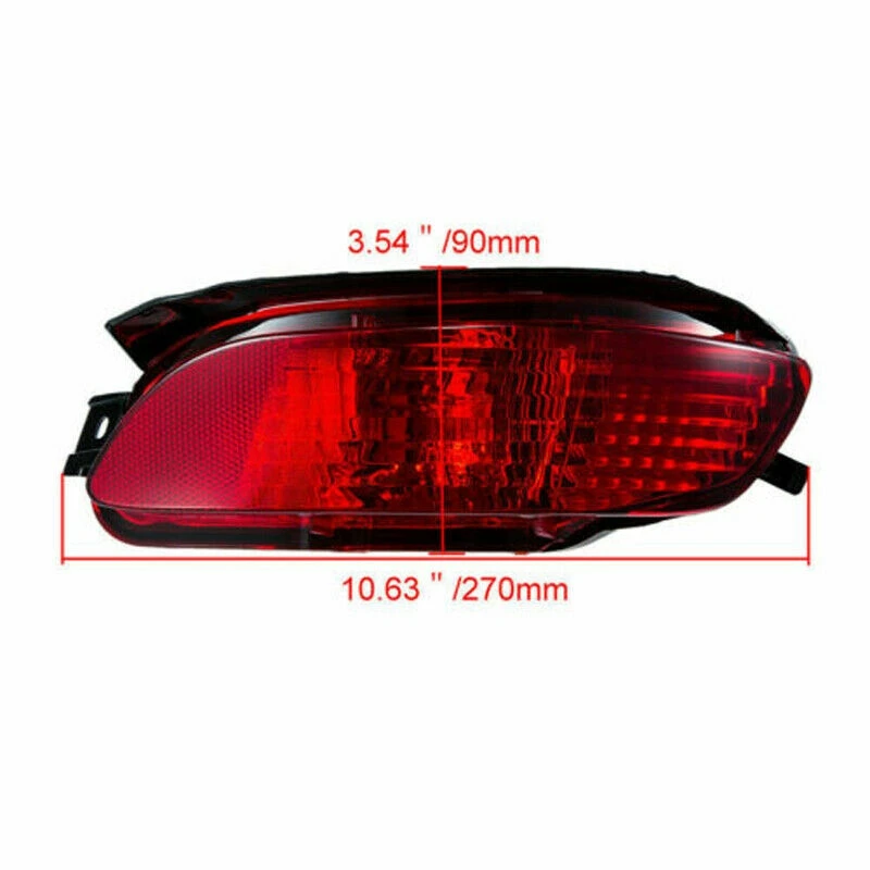 2 предмета в комплекте красный дым светодиодный задний бампер отражатель