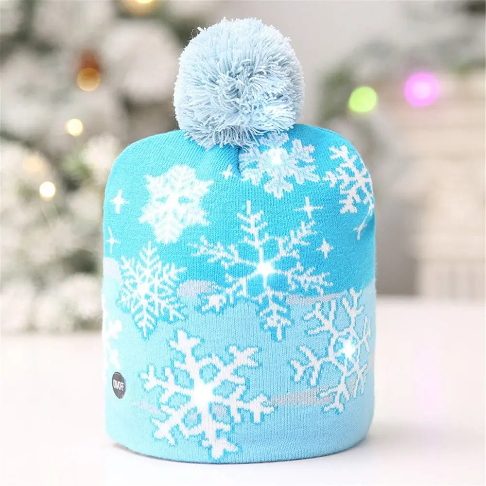

Светодиодная Рождественская шапка, свитер, вязаная шапочка, Рождественская вязаная шапка с подсветкой, рождественский подарок для детей, н...