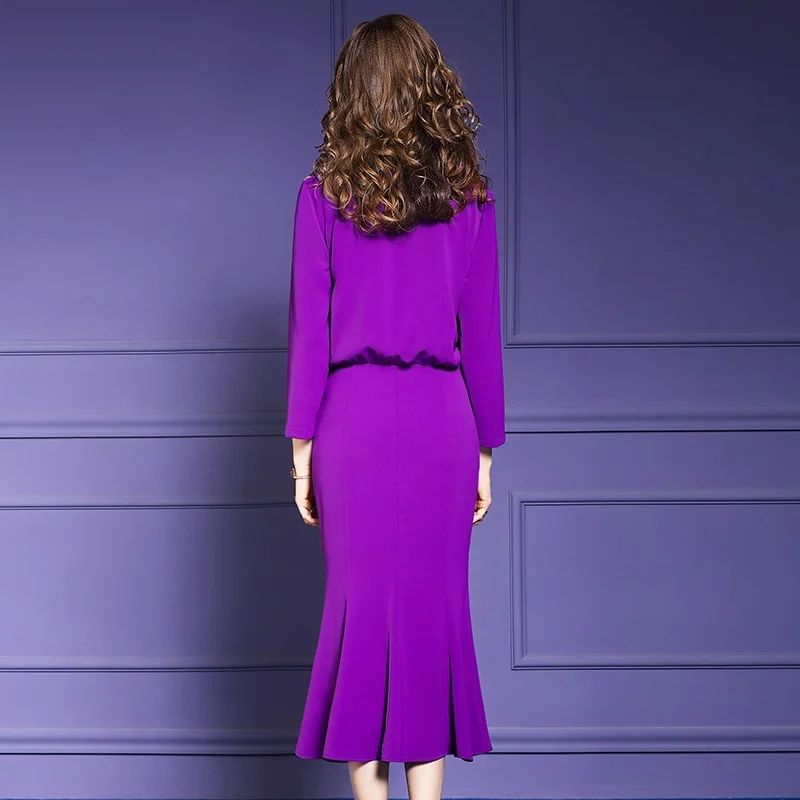 Женское платье с бисером весна 2019 новинка высокое качество дизайнерское для