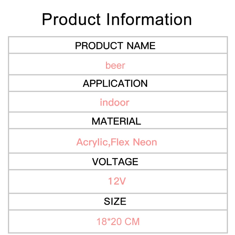 Неоновая светосветильник вывеска с логотипом пива USB-разъем декор для бара клуба