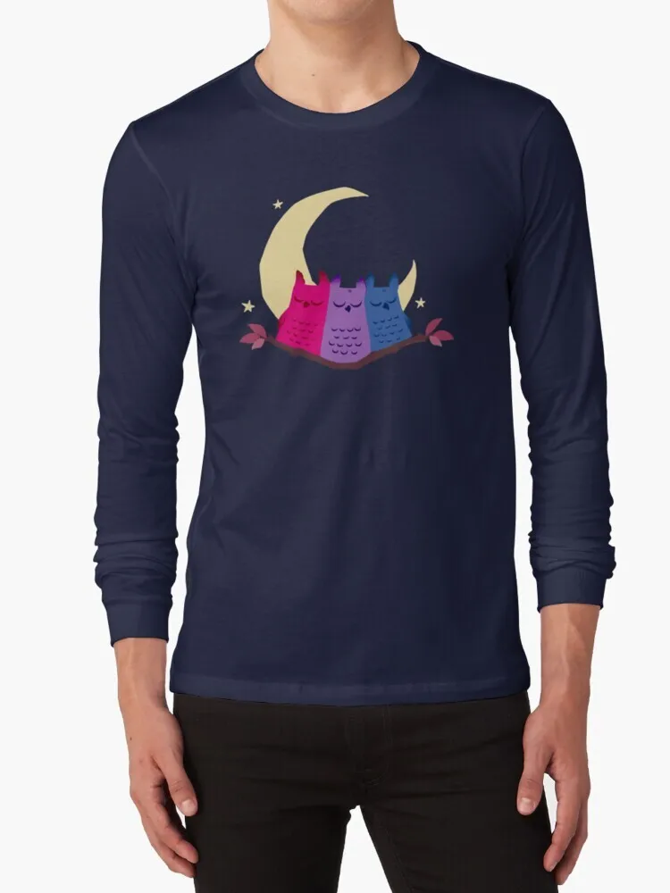 Футболка бисексуарная из 100% хлопка с совами бисексуалом